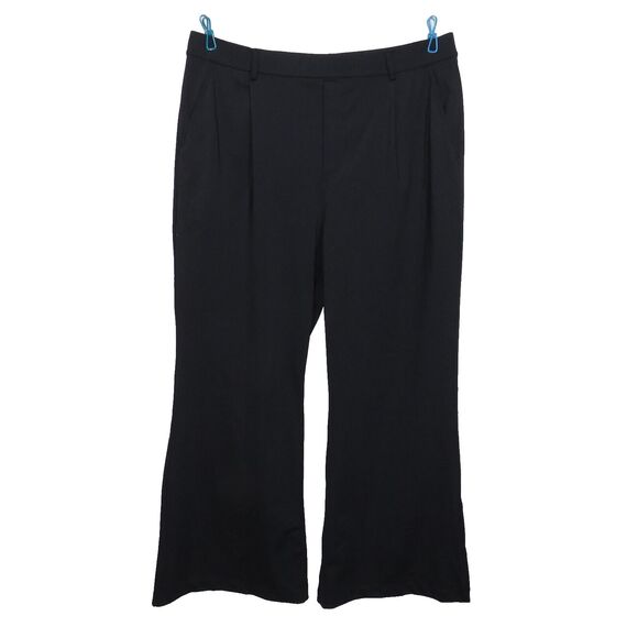Halara HaloTek Air Black High Waist Pleated Pull On Flare Pants Size XL - Picture 5 of 8